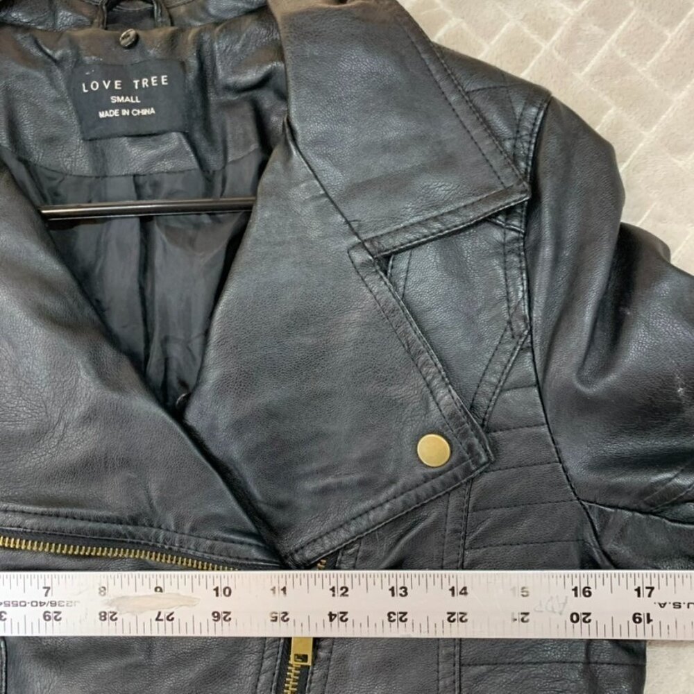 Love Tree Black Faux Leather Moto Jacket - Picture 8 of 15